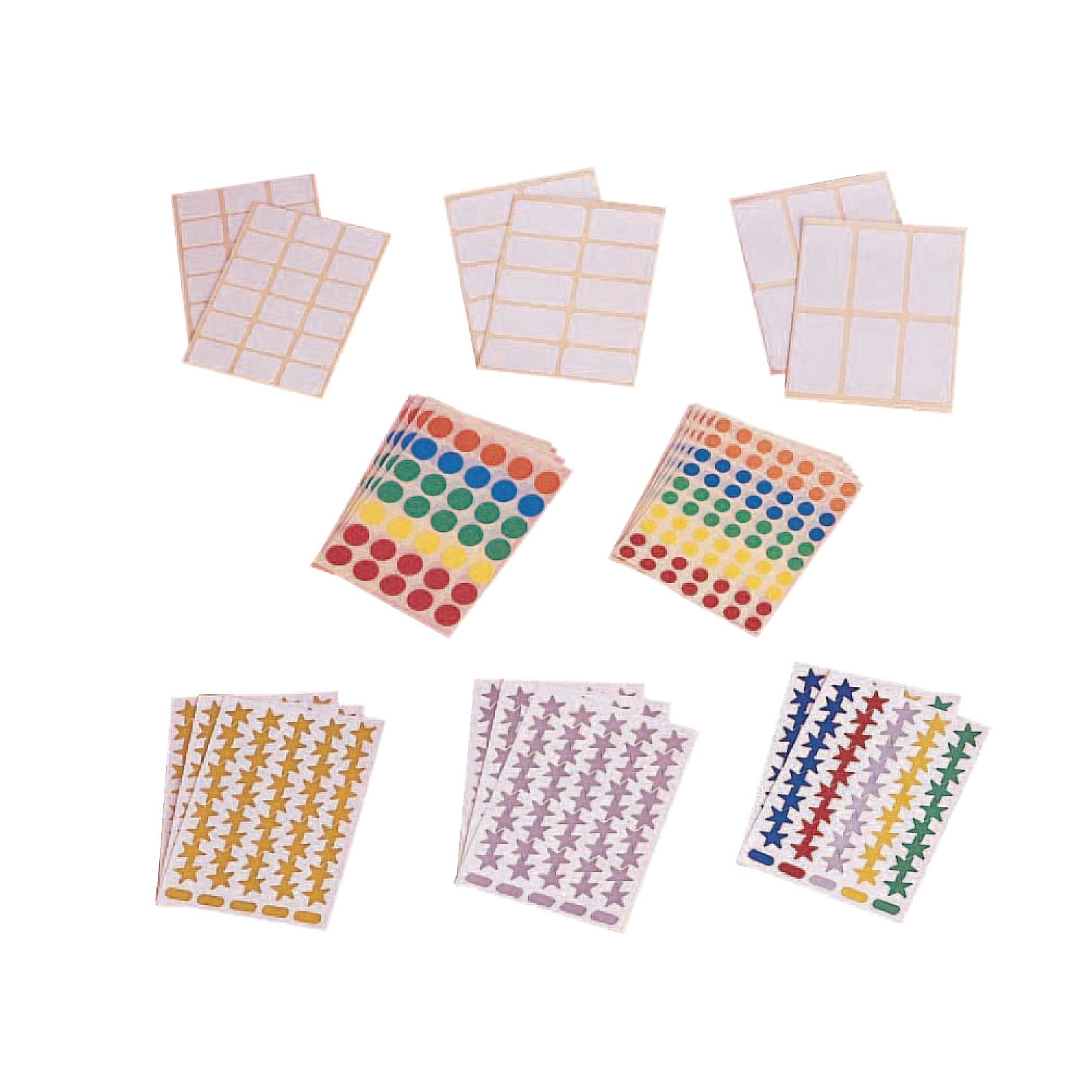 Assorted Coloured Stickers Labels - Pack of 140 Labels